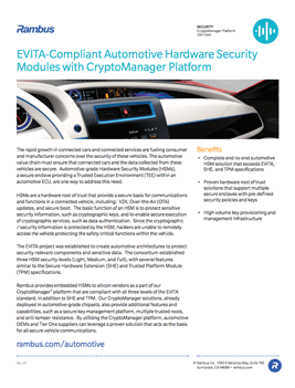 EVITA-Compliant Automotive Hardware Security Modules with CryptoManager Platform Use Case thumbnail