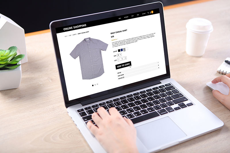 Online shopping stock image