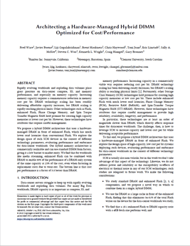 Architecting a Hardware-Managed Hybrid DIMM Optimized for Cost/Performance thumbnail