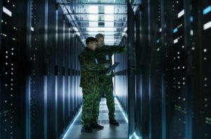 Soldiers in data center