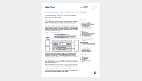 Multi-Channel Engine MACsec-IP-163/164 cover