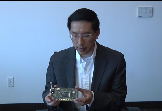 Steve Woo shows a processor for graphics