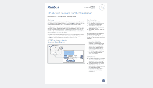 TRNG-IP-76 (EIP-76) True Random Number Generators product brief cover