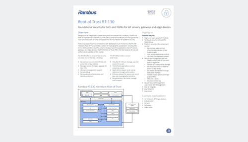 Root of Trust RT-130 Product Brief