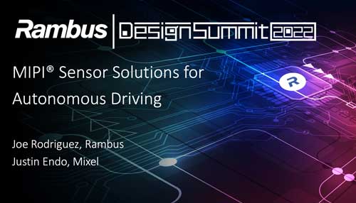 MIPI® Sensor Solutions for Autonomous Driving