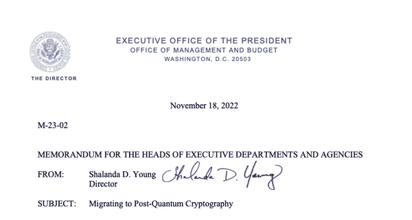 National Security Memorandum on Promoting United States Leadership in Quantum Computing While Mitigating Risks to Vulnerable Cryptographic Systems, May 2022